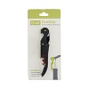 True Double Hinged Matte Black Corkscrew with Red
