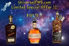 UniversalFWS.com Limited Special Offer (Blantons, Myers Rum Finished in Sazerac Rye Casks, Heaven's Door)