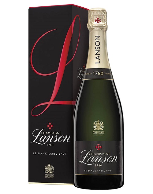 Black Champagne Label Lanson Brut Le