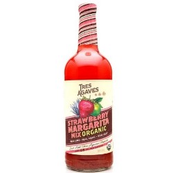 Tres Agaves Strawberry Margarita Daiquiri Organic Mixer 1Liter