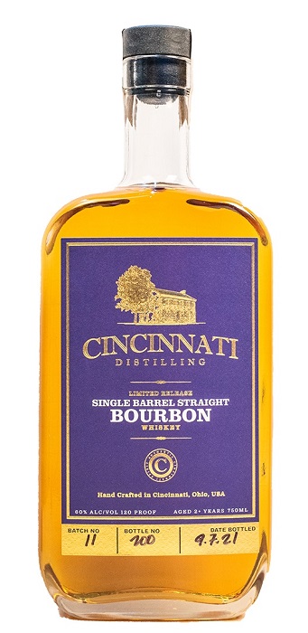 Cincinnati Distilling Single Barrel Straight Bourbon Whiskey