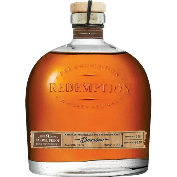 Redemption 9Yr Barrel Proof Bourbon Whiskey 750ml