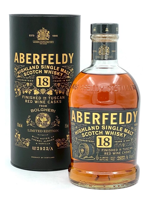 Aberfeldy 18Yr Red Wine Tuscan Cask Finish Single Malt Scotch Whisky 750ml