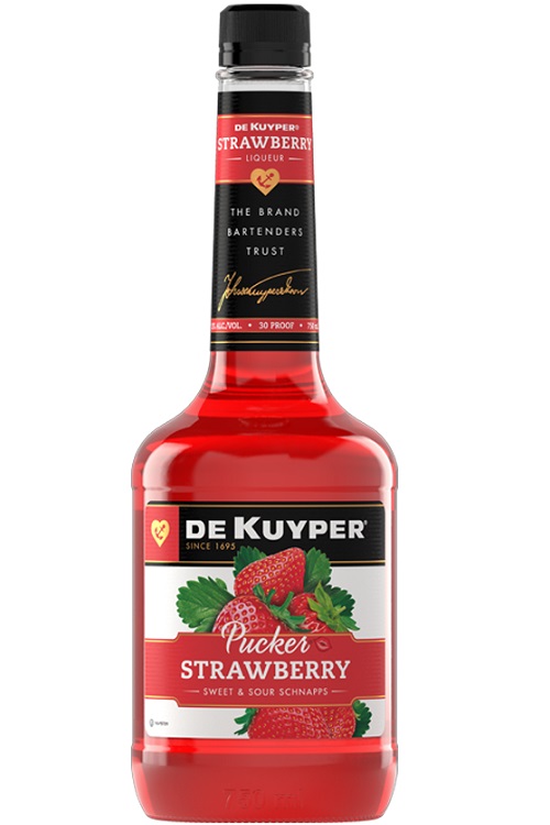 Dekuyper Pucker Strawberry Schnapps Liqueur 750ml