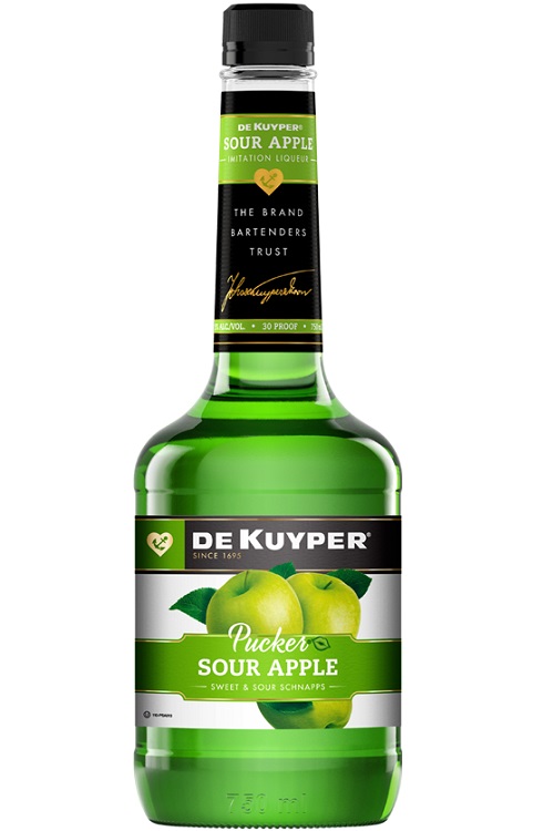 Dekuyper Pucker Sour Apple Schnapps Liqueur 750ml