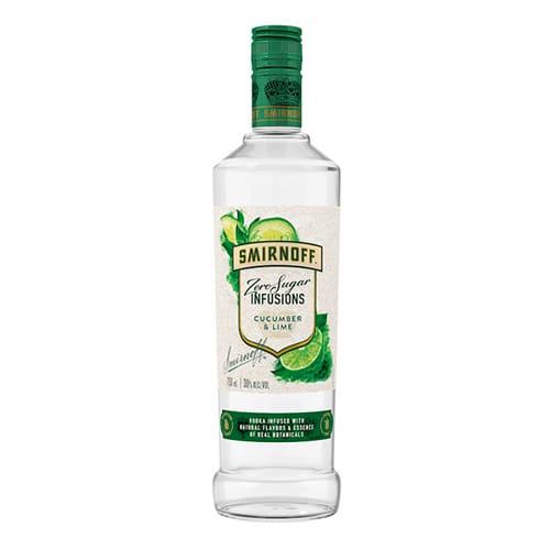 Smirnoff Zero Sugar Infusions Cucumber and Lime Flavored Vodka 750ml