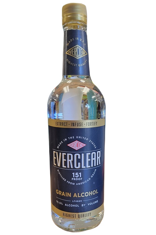 Everclear 151 Proof Grain Alcohol 750ml