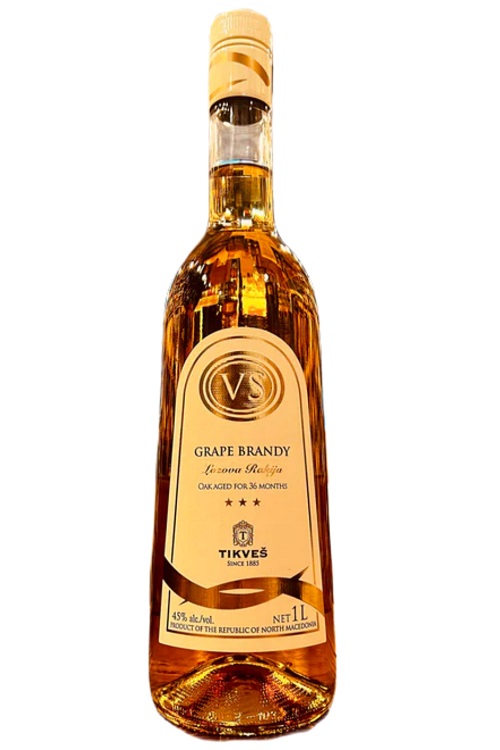 Tikves Oak Aged for 36 Months Lazova Rakija Grape Brandy 1L