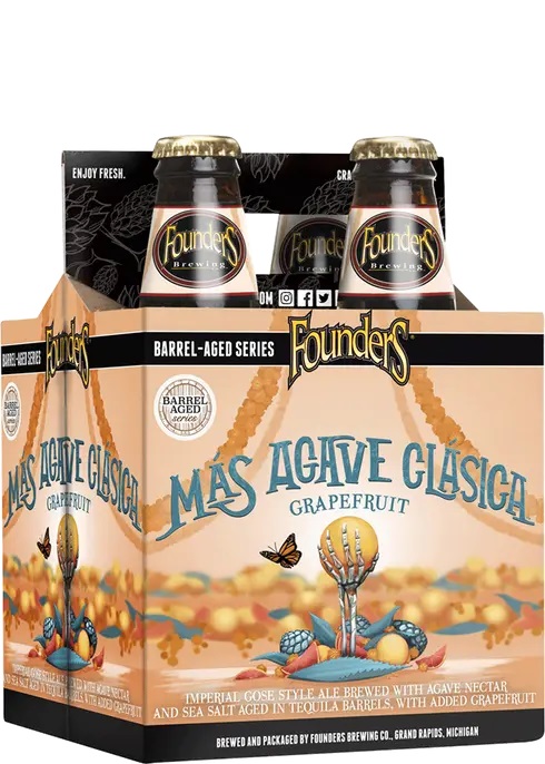 Founders Dirty Mas Agave Clasica Grapefruit 4pk