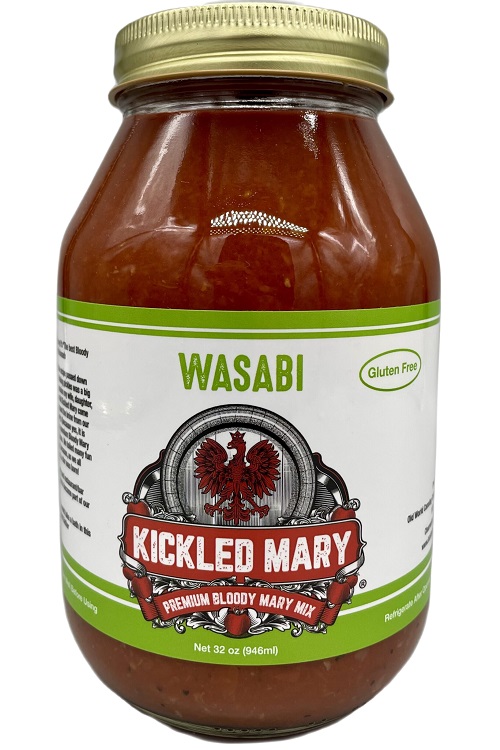Kickled Mary Wasabi Premium Bloody Mary Mix 32oz