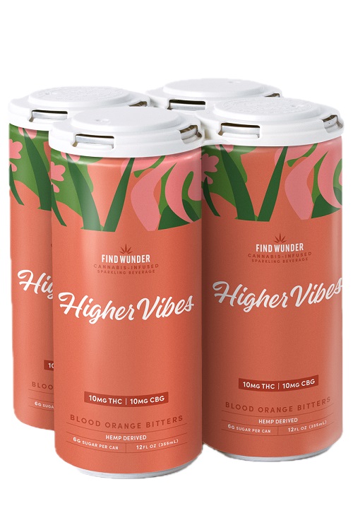 Find Wunder Higher Vibes Blood Orange 10MG THC 4pk