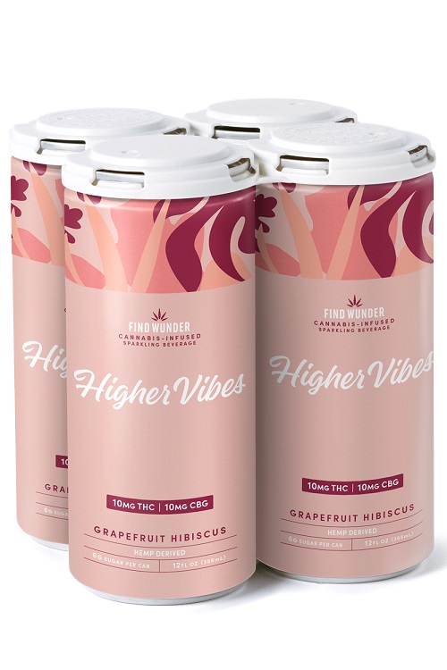 Find Wunder Higher Vibes Grapefruit Hibiscus 10MG THC 4pk