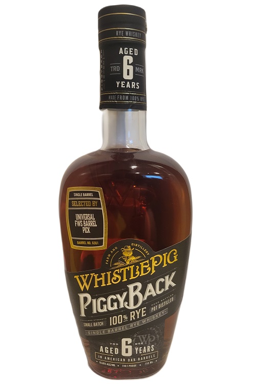 WhistlePig 6Yr Piggy Back Private Barrel Select Rye Whiskey 750ml