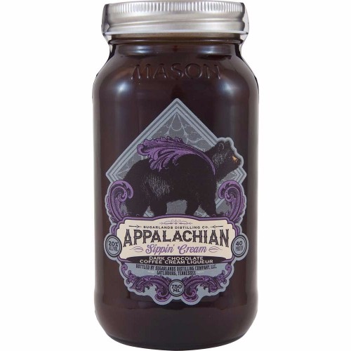 Sugarlands Shine Appalachian Sippin Cream Dark Chocolate Coffee Cream Liqueur Moonshine American Whiskey 750ml