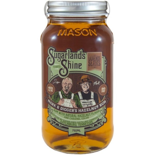 Sugarlands Shine Marks and Digger Hazelnut Moonshine Rum 750ml