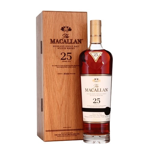 The Macallan 25Yr Sherry Oak Year 2022 Release Old Single Malt Scotch Whisky 750ml