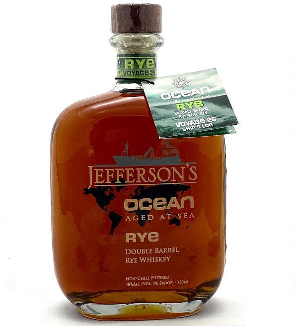 Jeffersons Ocean Aged at Sea Voyage 26 Double Barrel Rye Whiskey 750ml