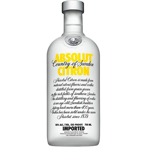 Absolut Citron Vodka 750ml