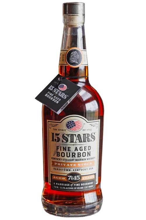 15 Stars Aged 7 and 15Yr Private Stock Kentucky Straight Bourbon Whiskey 750ml