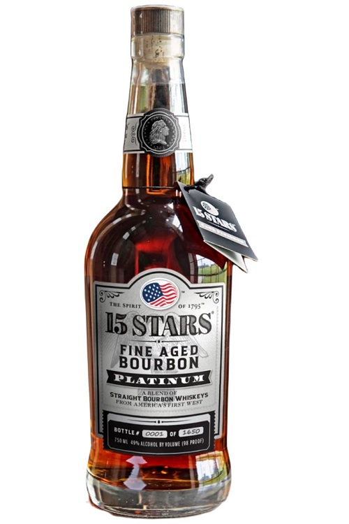 15 Stars Platinum Fine Aged Blend of Straight Bourbon Whiskeys 750ml
