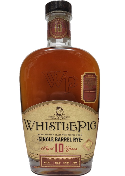 WhistlePig 10Yr Private Barrel Select Single Barrel Rye American Whiskey 750ml