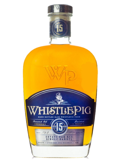 WhistlePig 15Yr Estate Oak Rye Single Barrel American Whiskey 750ml