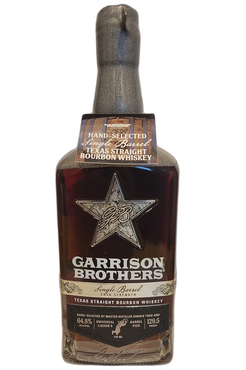 Garrison Brothers Single Barrel Cask Strength Private Barrel Select Texas Straight Bourbon Whiskey 750ml