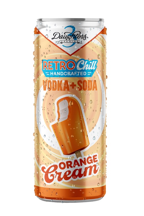 3 Daughters Retro-Chill Orange Cream Vodka Soda 4pk
