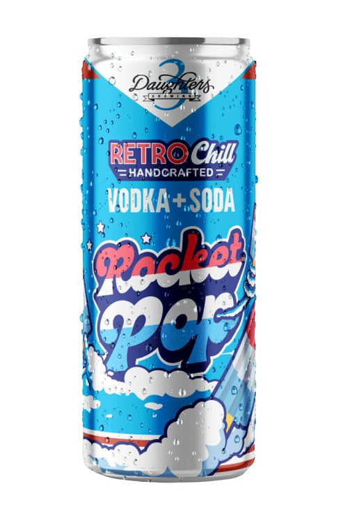 3 Daughters Retro-Chill Rocket Pop Vodka Soda 4pk