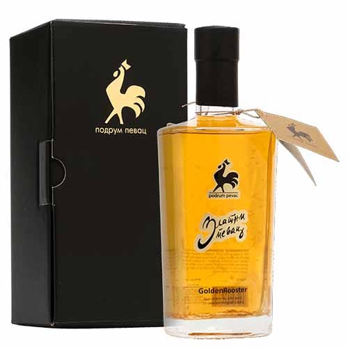 Podrum Pevac Quince Brandy with 23 Carat Gold Leaf 700ml