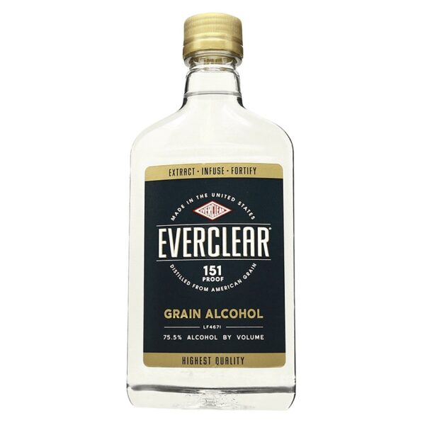 Everclear 151 Proof Grain Alcohol 375ml