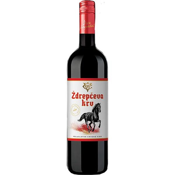 Vinarija Coka Zdrepceva KRV Black Stallion Semi-Sweet Red 750ml