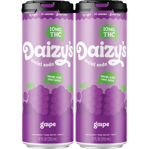 Daizy's Social Soda Grape 10MG THC 4pk
