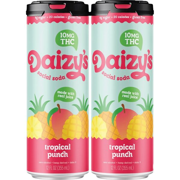 Daizy's Social Soda Tropical Punch 10MG THC 4pk