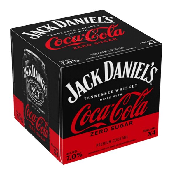 Jack Daniels & Coke Zero RTD 4pk