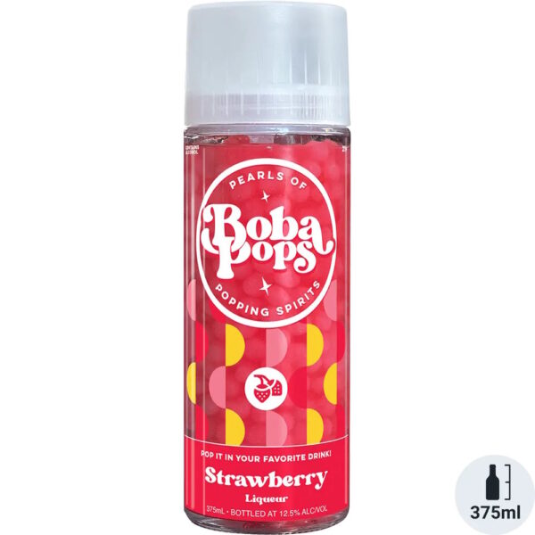 BOBA POPS STRAWBERRY LIQUEUR 375ML