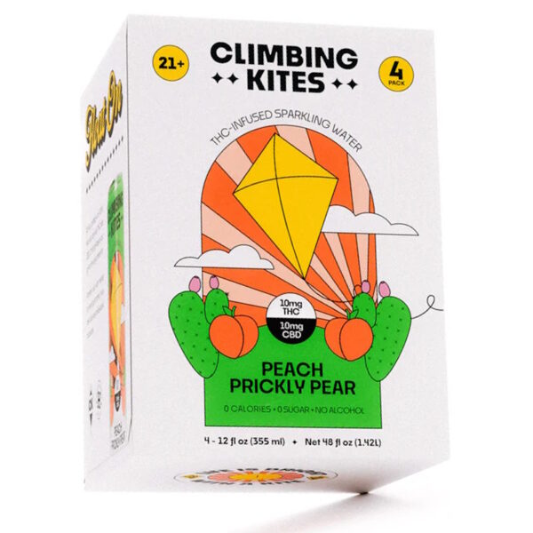 CLIMBING KITES PEACH PRICKLY PEAR 10MG THC 10MG CBD 4PK