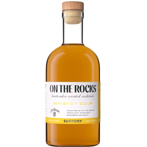 ON THE ROCKS THE WHISKEY SOUR WITH JIM BEAM RTD 375ML