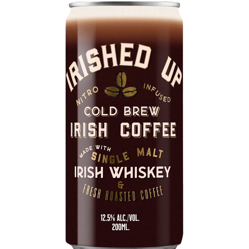 IRISHED UP COLD BREW IRISH WHISKEY & COLOMBIAN COFFEE RTD 4PK IRISHED UP COLD BREW IRISH WHISKEY & COLOMBIAN COFFEE RTD 4PK