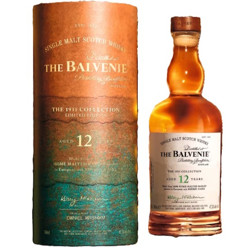 BALVENIE 12YR HOME MALTED BARLEY SINGLE MALT 1931 COLLECTION 750ML BALVENIE 12YR HOME MALTED BARLEY SINGLE MALT 1931 COLLECTION 750ML