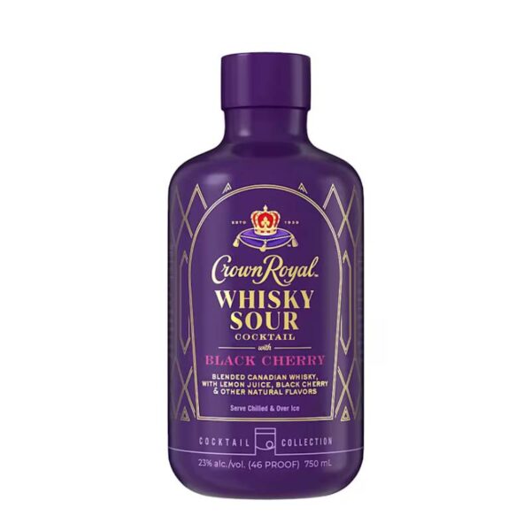 Crown Royal Whisky Sour w/ Black Cherry Cocktail RTD 750ml